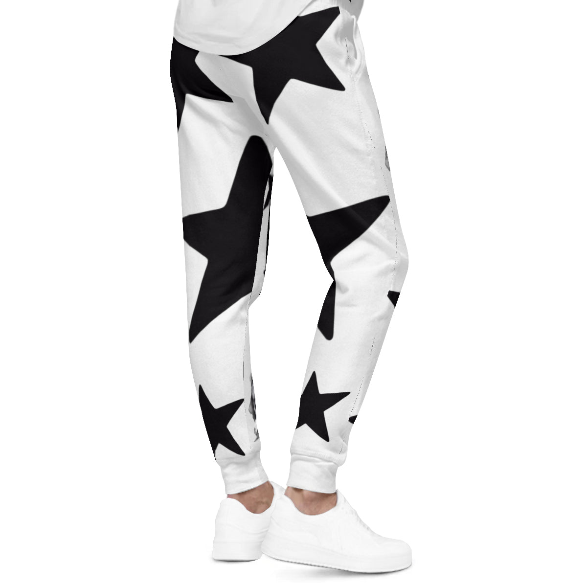 White pants with stars and skull design